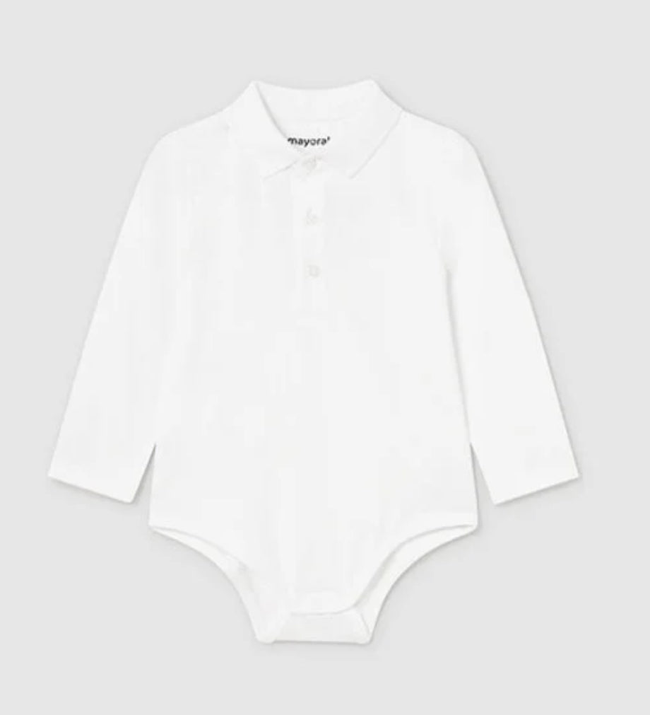 Mayoral Boys LS Bodysuit-White