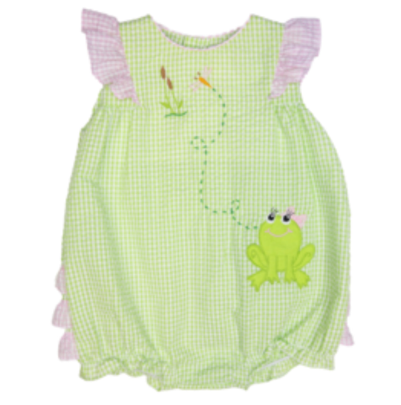 Frog Appliqué Girls Bubble