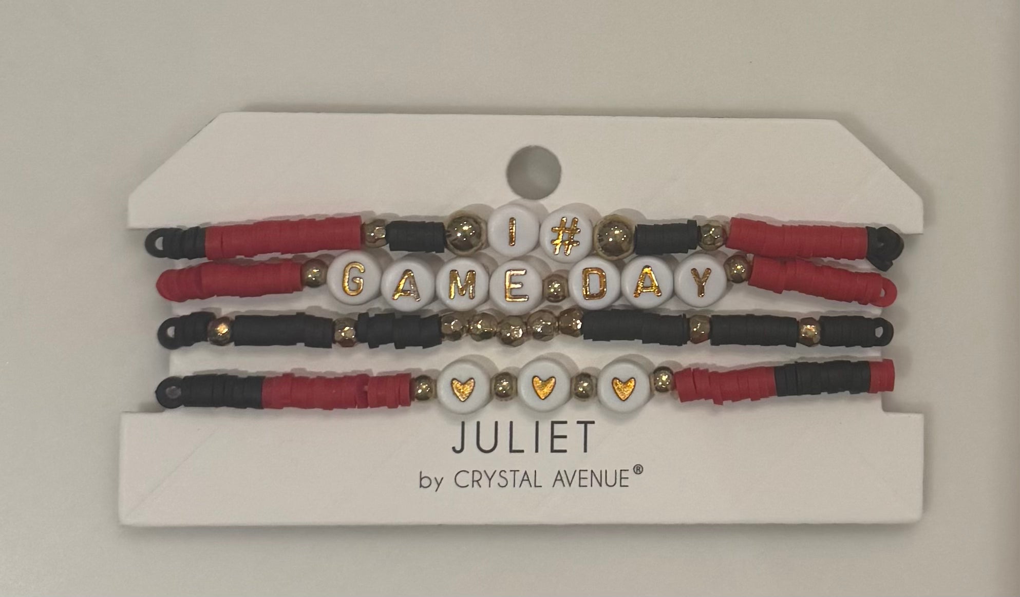 I Love Gameday 4pc. Braclet Set