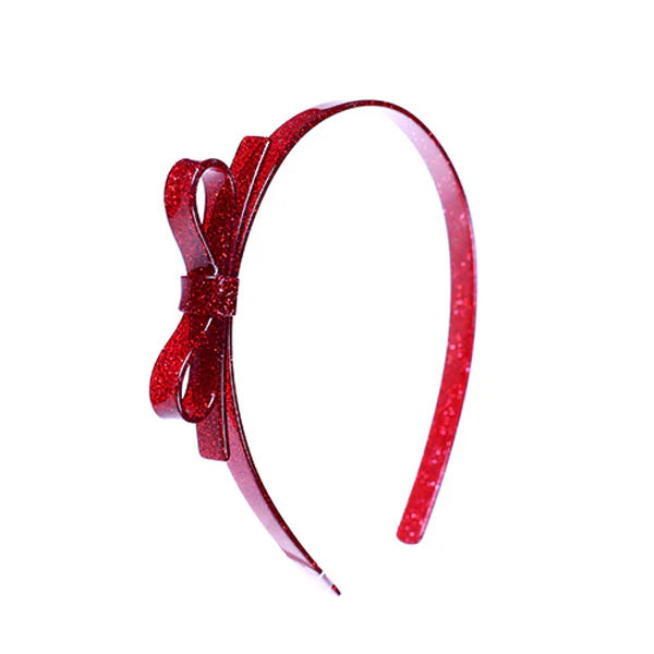 Thin Bow Red Headband