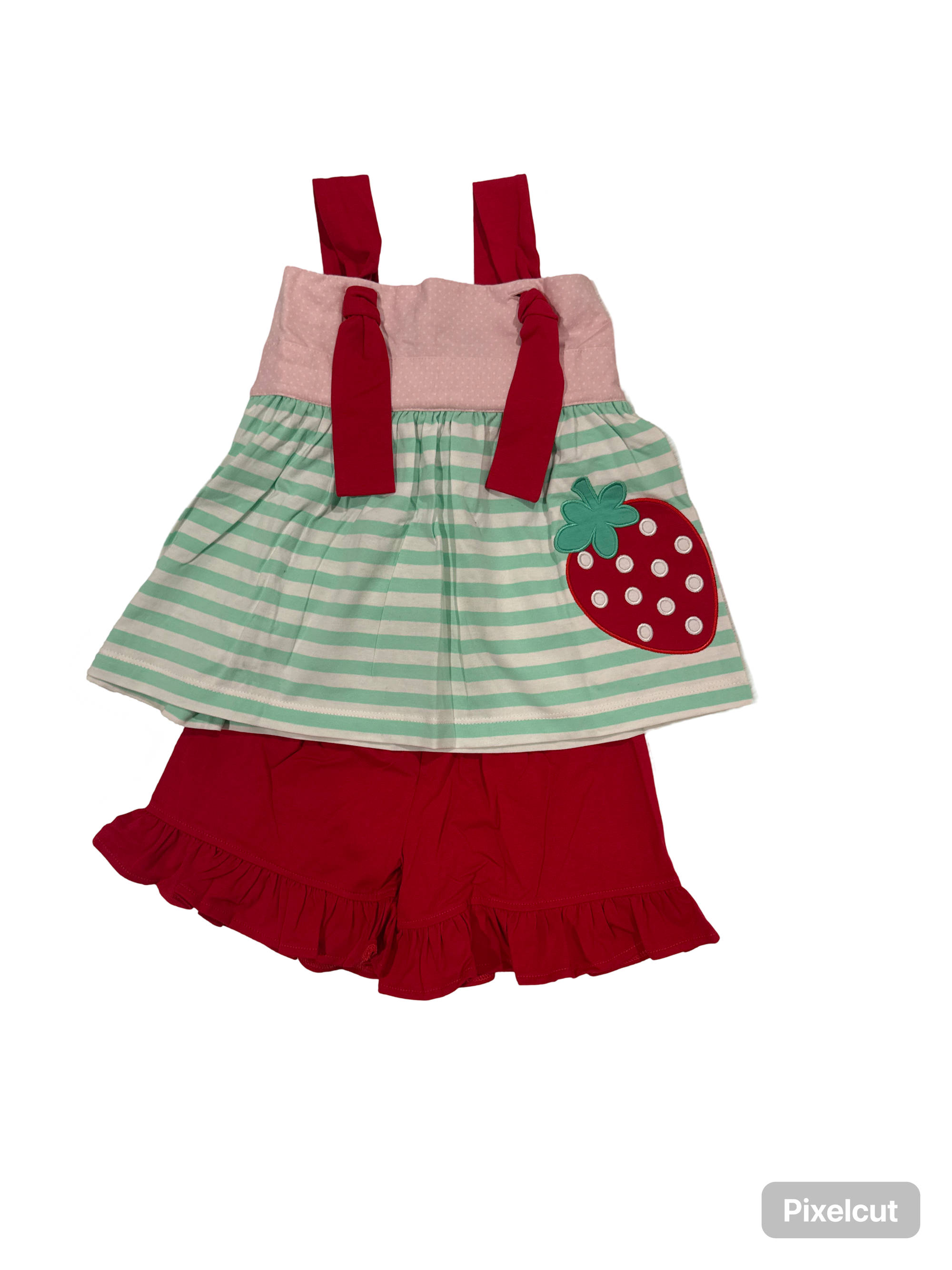 Berry Sweet Knot Tie Short Set