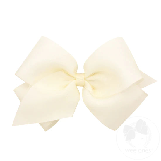 Wee Ones Bow King Organza - Off White