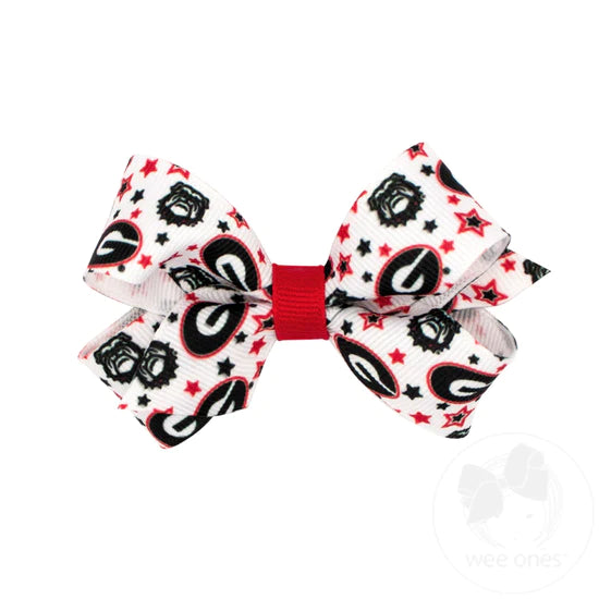 Wee One Mini UGA Print Bow