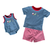 Gone Fishing Appliqué Short Set