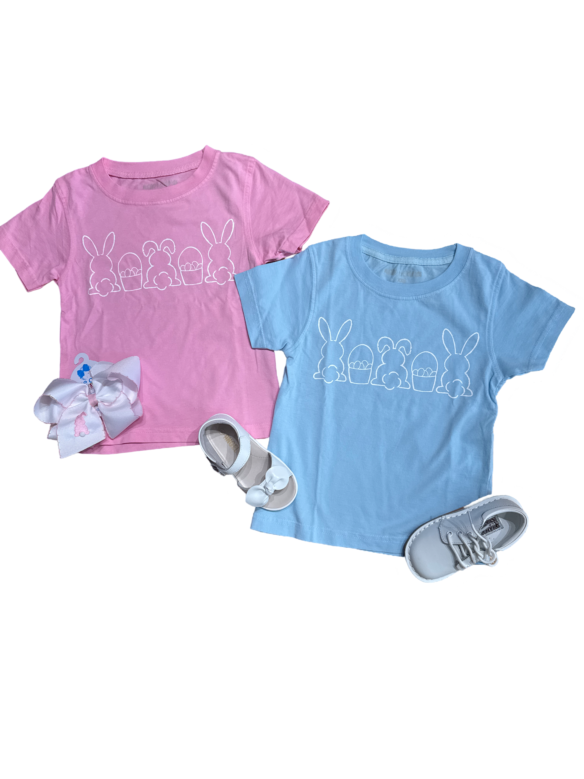 Mustard & Ketchup Bunnies & Baskets Trio Tee