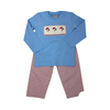 Three Sisters Santa Smocked Boys Pant Set