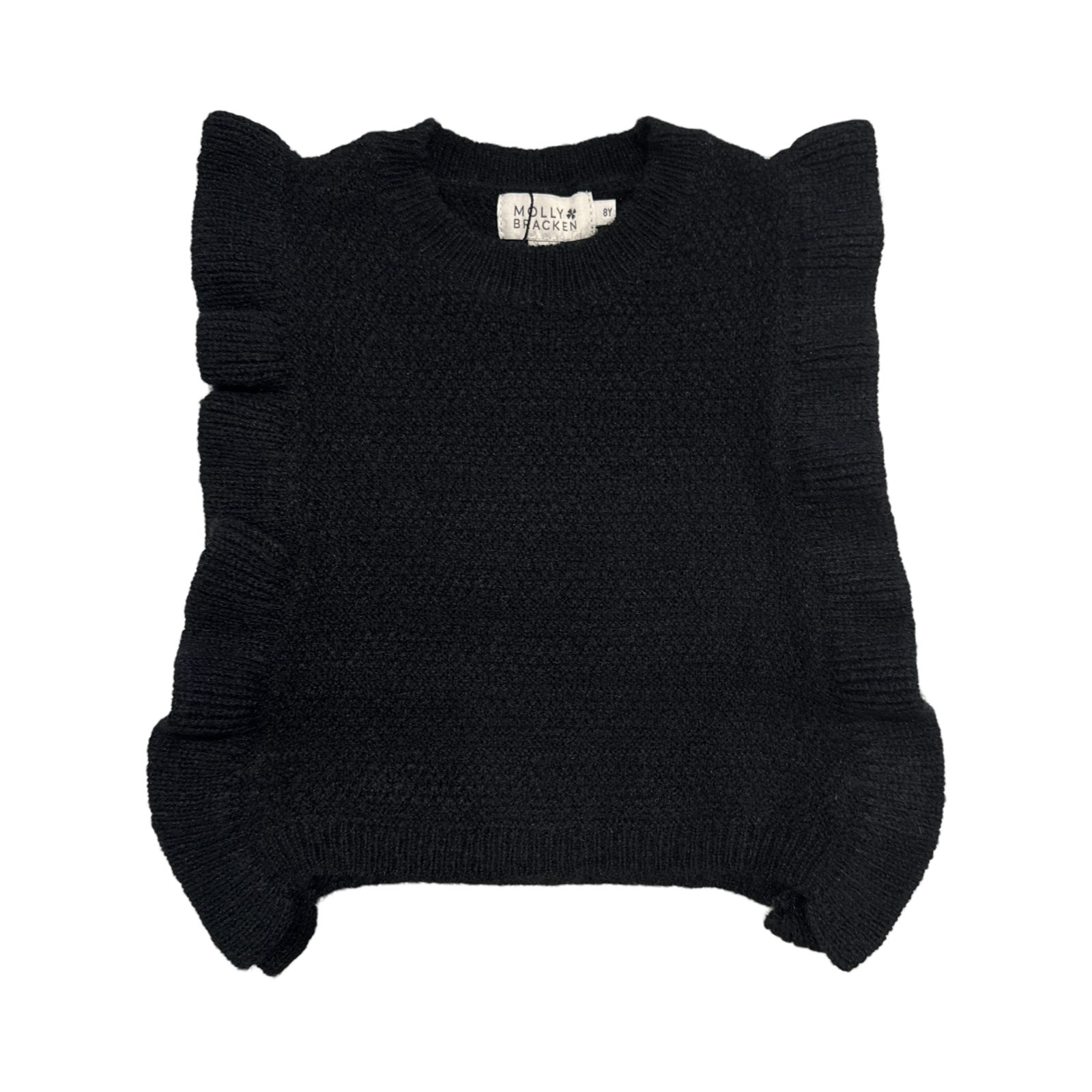 Molly Bracken Knotted Sleeveless Sweater-Black