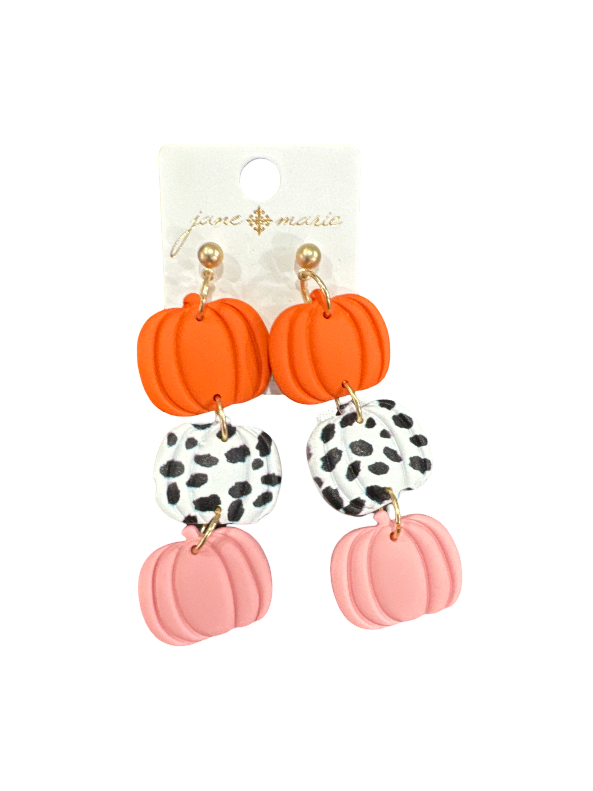 Jane Marie Matte Pumpkin Drop Earrings