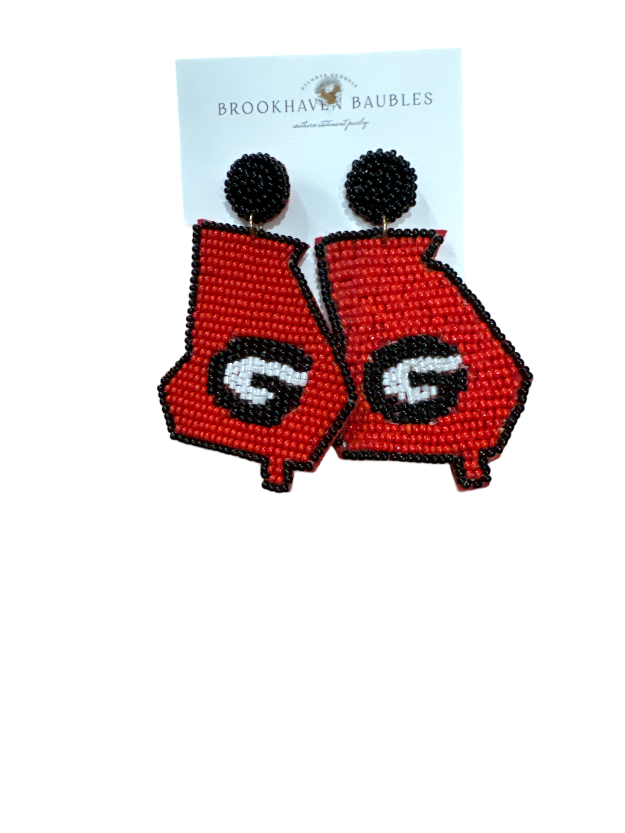 State of Georgia Beaded Earrings