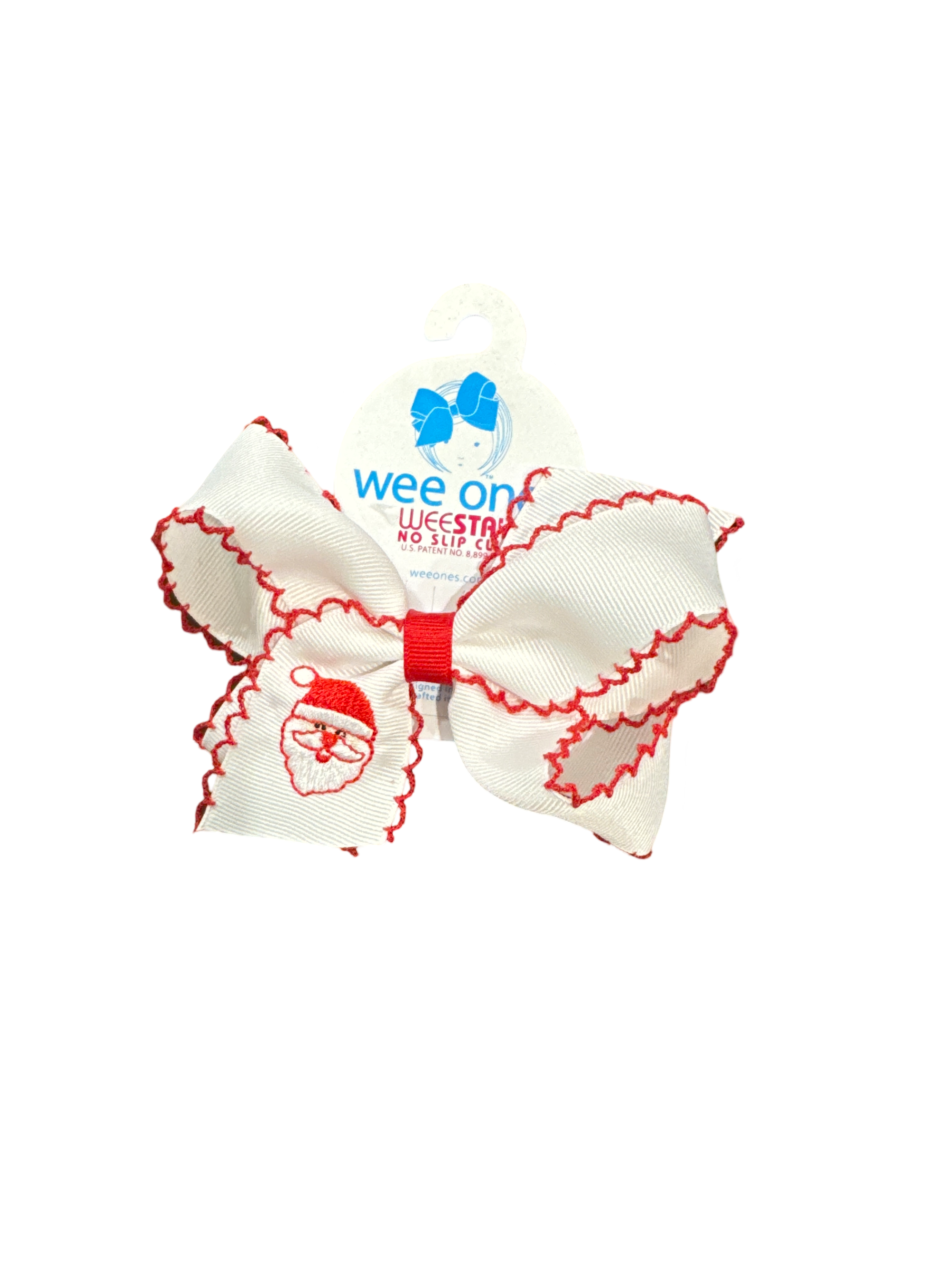 Wee Ones Moonstitch Medium Santa Bow