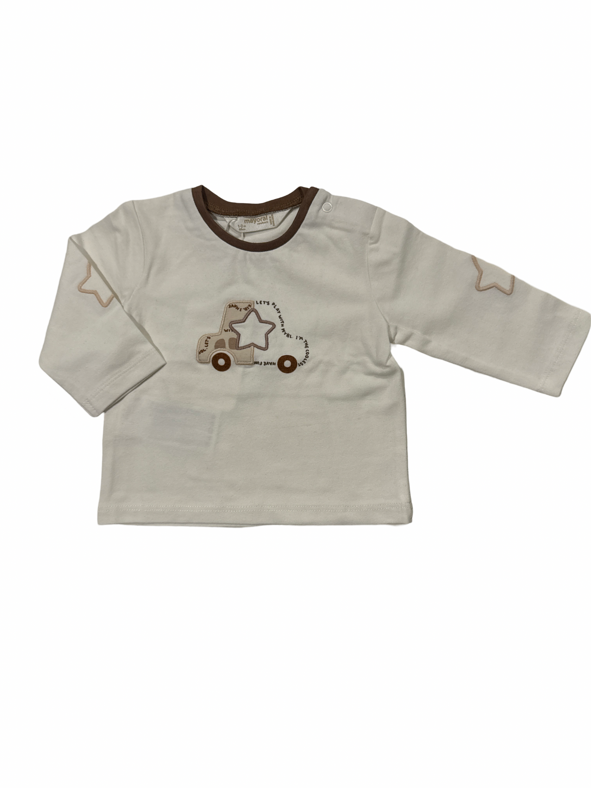 Mayoral Baby Boy Long Sleeve T-Shirt-Car Appliqué