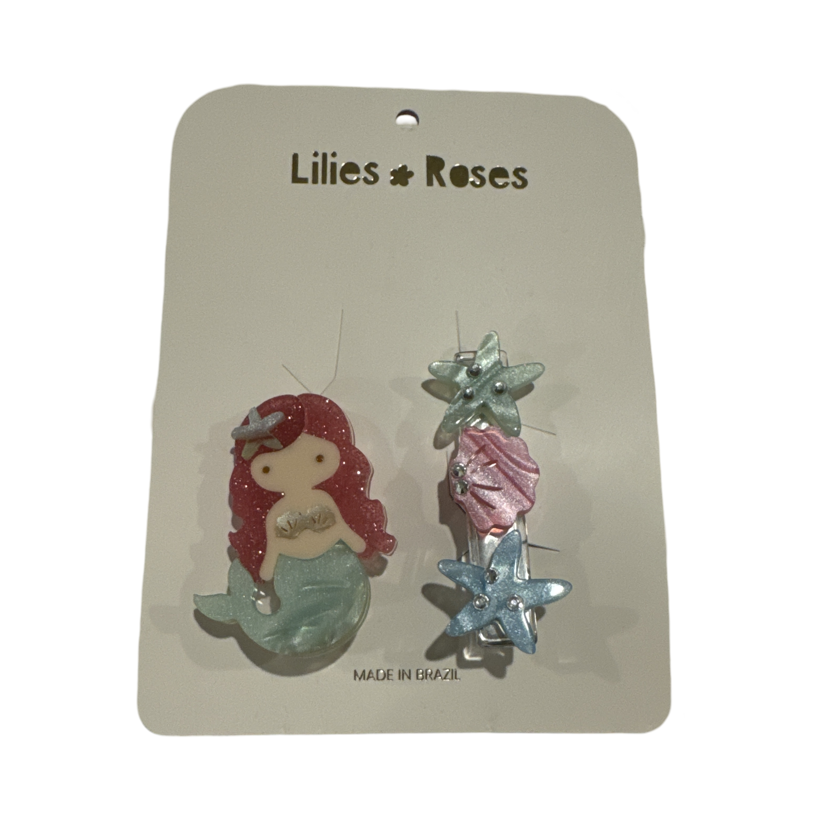 Lilies & Roses Mermaid/Seashell
Hair Clips