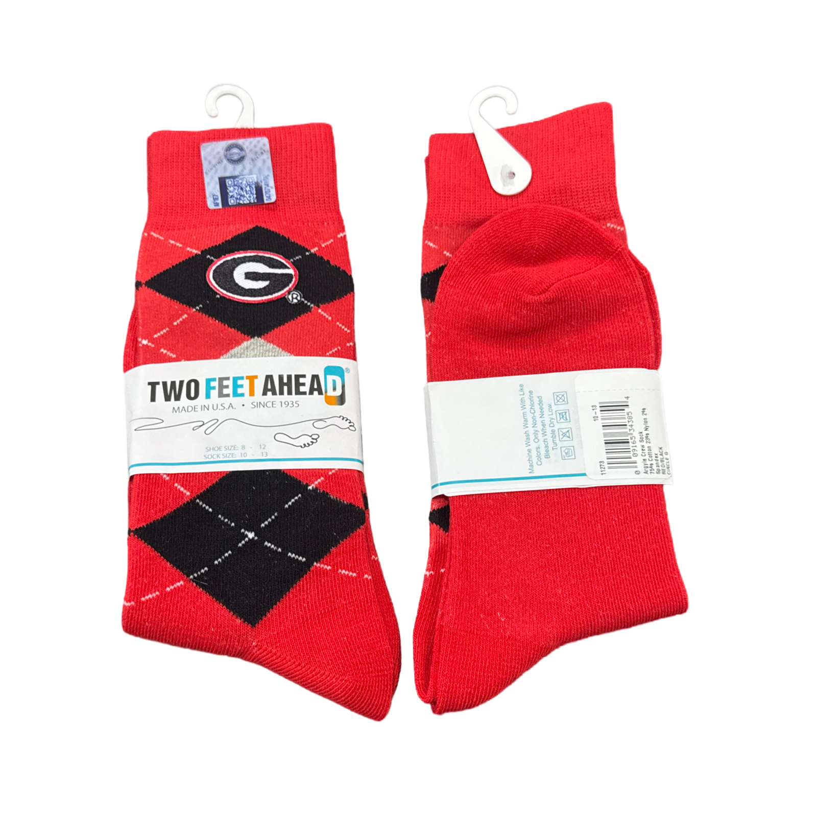 Georgia Circle G Argyle Crew Sock