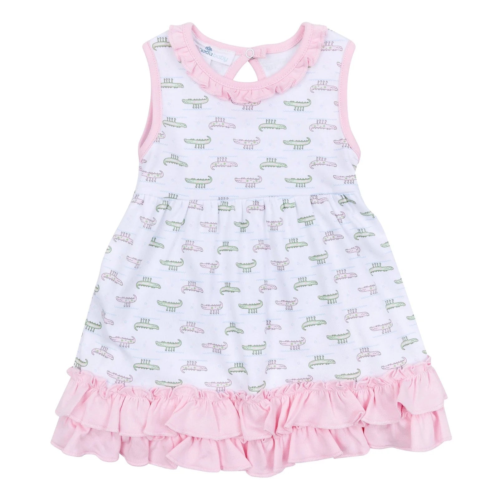 Alligator Pie Print Dress - Pink