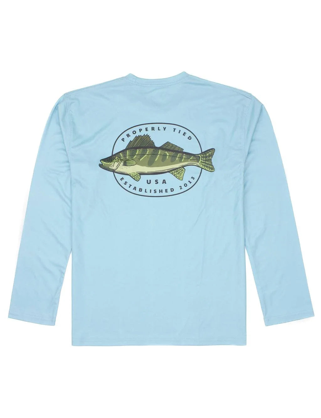 Properly Tied LD Performance Tee LS Hooked Light Blue