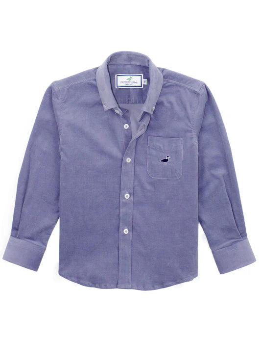 Properly Tied Boys Pinwale Cord Shirt LS Dusk Blue