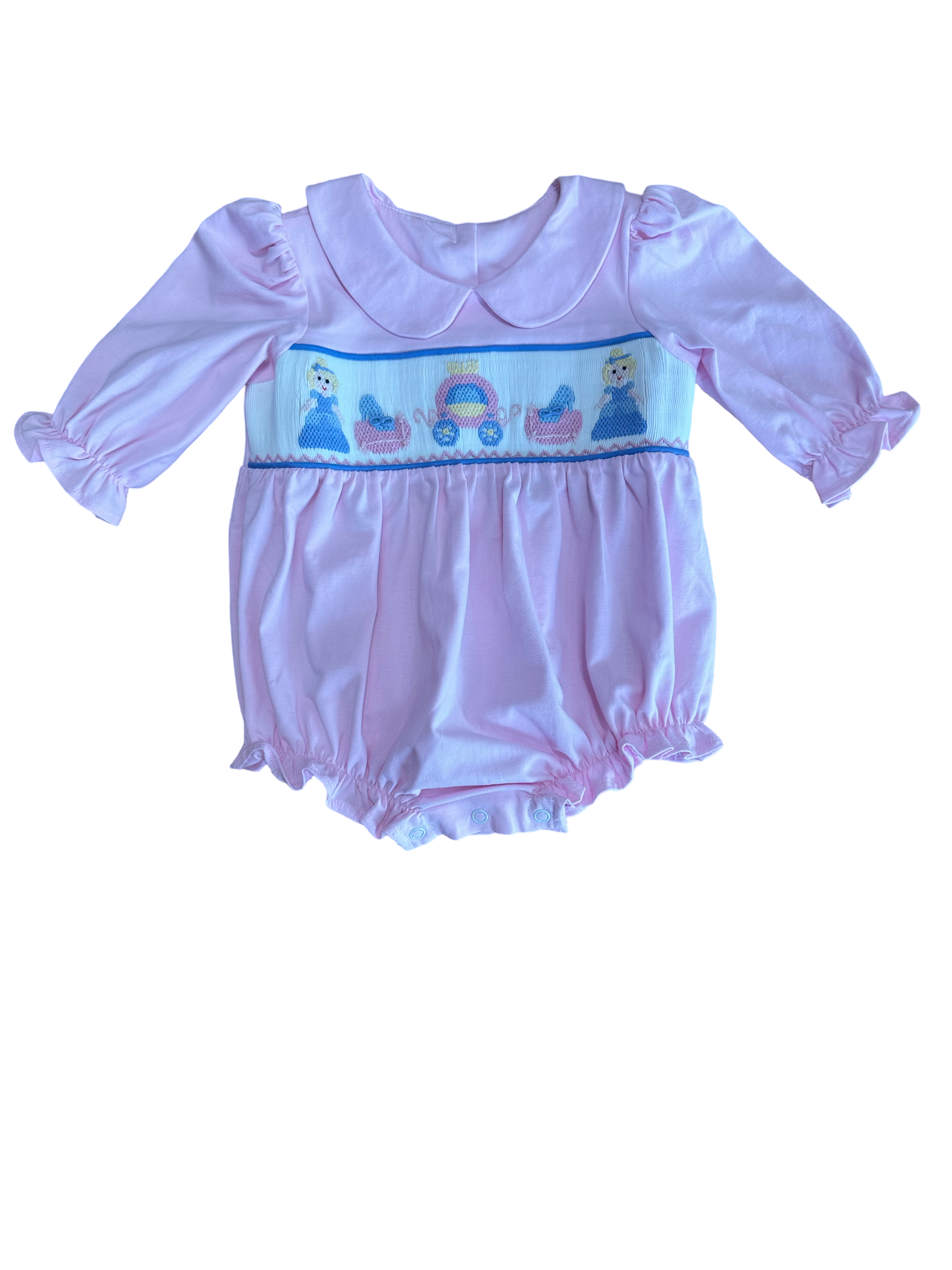 Banana Split Princess Smocked L/S Bubble