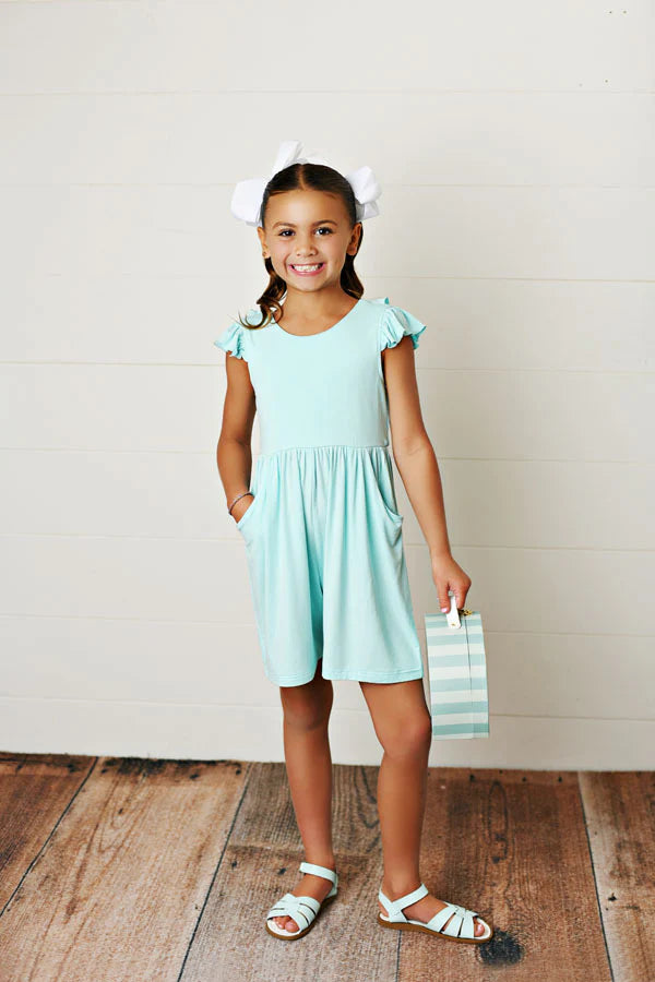 Swoon Baby Bamboo Pocket Aqua Jumper