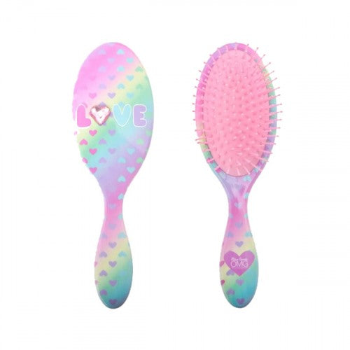 OMG ACCESSORIES Multi Colors Love Hearts Hair Brush
