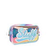 OMG ACCESSORIES Stuff' Blue Glazed Peekaboo Pouch