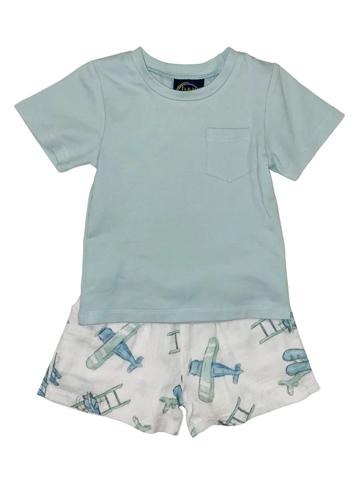 Emma Jean Kids Airplane Boys Short Set