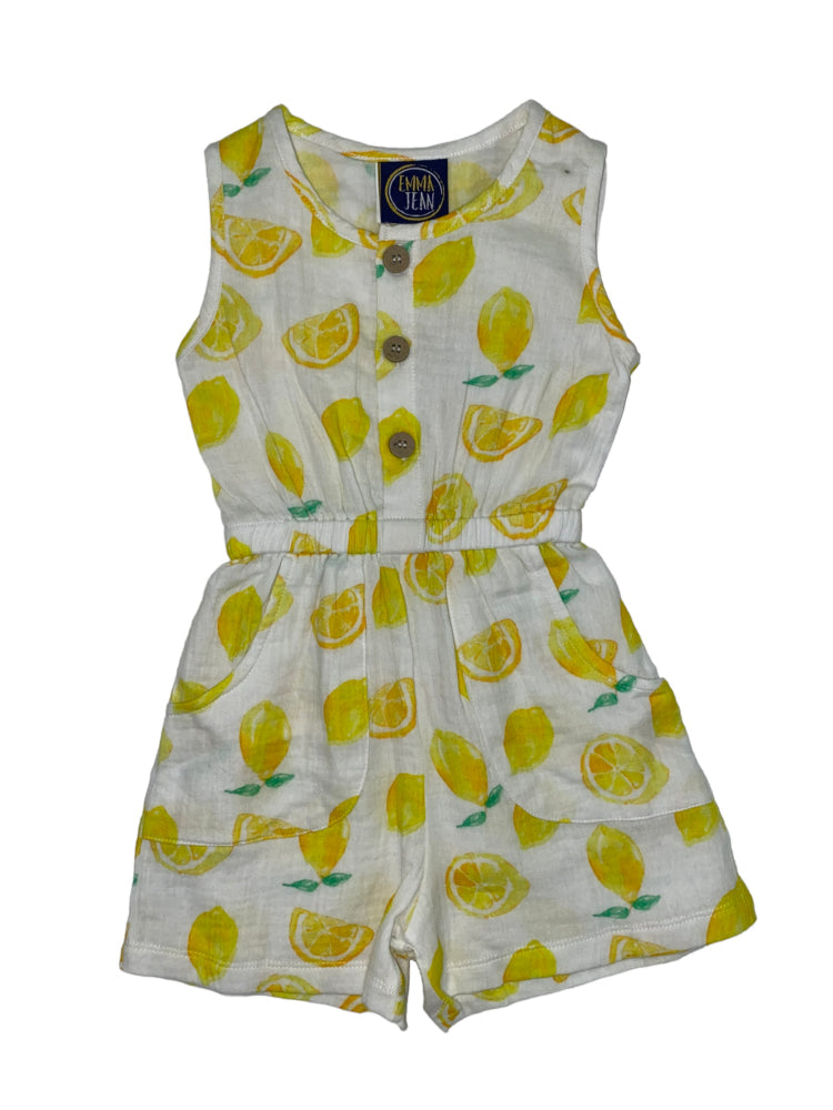 Emma Jean Kids Oaklynn Romper Lemons