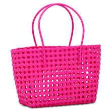 Load image into Gallery viewer, Iscream Large Pink Woven Tote Bag

