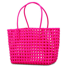 Load image into Gallery viewer, Iscream Large Pink Woven Tote Bag
