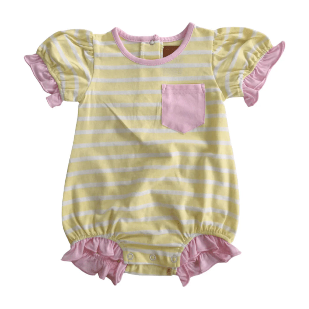 Millie Jay Paisley SS Bubble - Yellow & Pink
