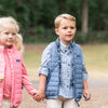 GIRL'S PUFFER VEST IN PLUMERIA PINK WITH SEA TURTLE PRINT LINER