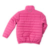 GIRL'S PUFFER JACKET IN RASPBERRY ROSE PINK WITH BIGEYE TUNA PRINT LINER