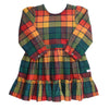 Ruffle Butts Autumn Rainbow Plaid Scoop Back Ruffle Dress