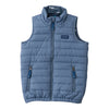 KID'S PUFFER VEST IN BLUEFIN BLUE WITH BIGEYE TUNA PRINT LINER