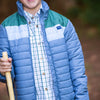 KID'S PUFFER JACKET IN BLUEFIN BLUE COLORBLOCK