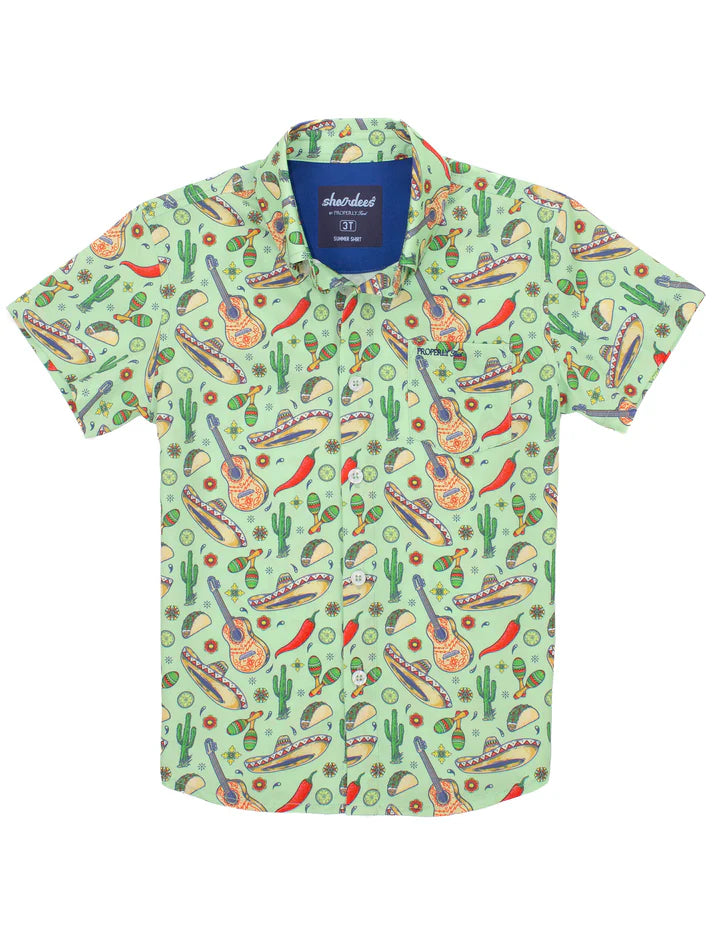 Properly Tied Boys Shordees Summer Shirt Fiesta