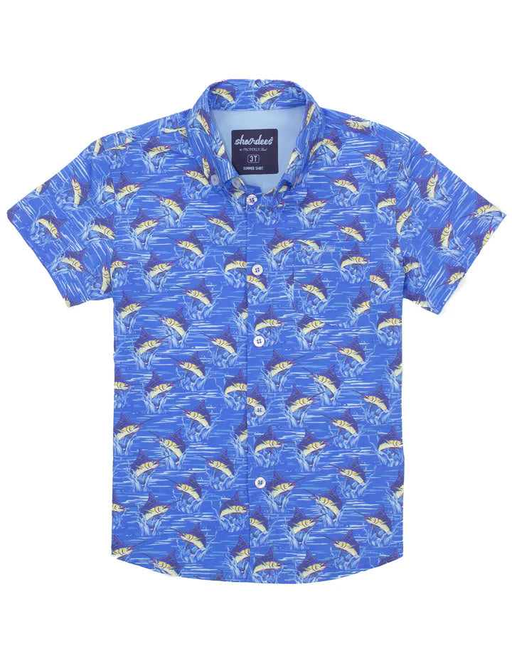 Properly Tied Boys Shordees Summer Shirt Marlin