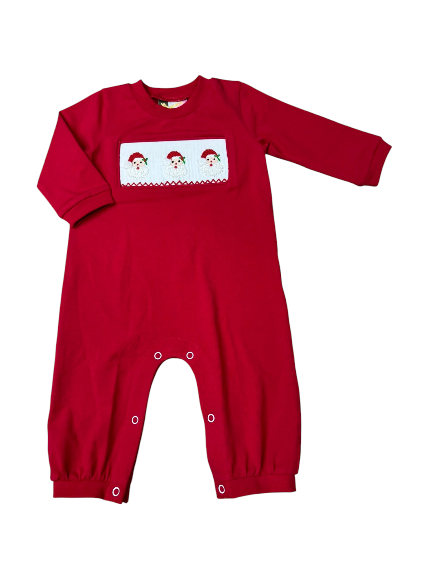 Ho Ho Ho Smocked Boy Romper
