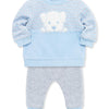 Little Me Puppy Velour Pant Set