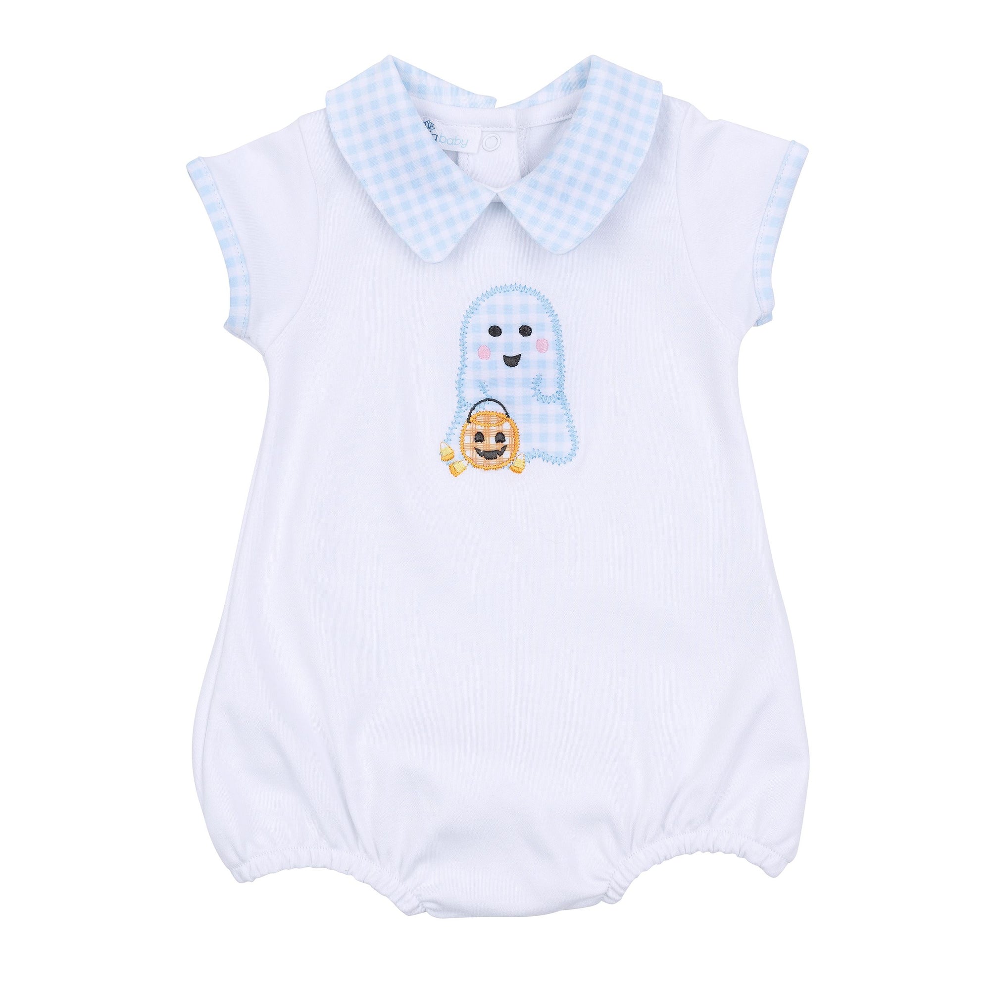 Boo Crew! Appliqué Collared S/S Boy Bubble