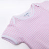 Mini Checks Lap Bodysuit - Pink