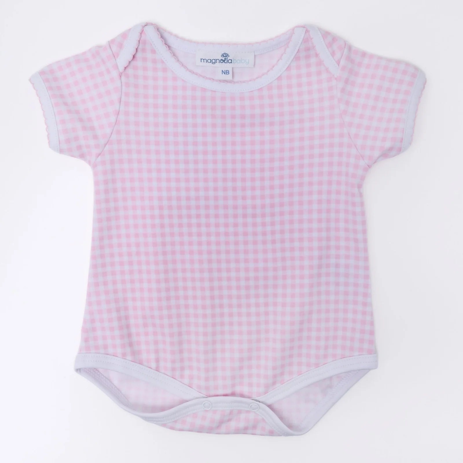 Mini Checks Lap Bodysuit - Pink