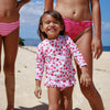 Sandy Toes Rashguard Swim Set - Berry Sweet
