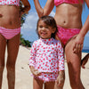 Sandy Toes Rashguard Swim Set - Berry Sweet