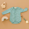 Luna & Arlo Basics Front Snap L/S Bodysuit Moss