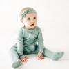 Luna & Arlo Basics Zip Footie - Moss