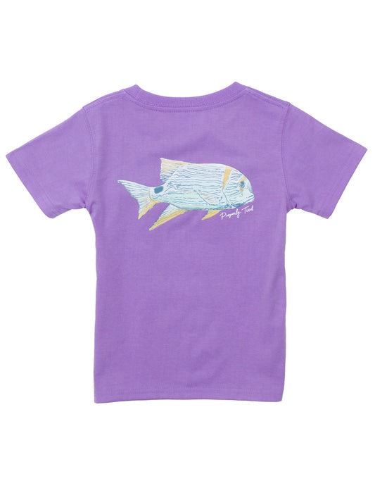Girls Tropical Fish SS Light Purple