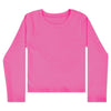 Pretty Pink Ribbed Long Sleeve Shirt