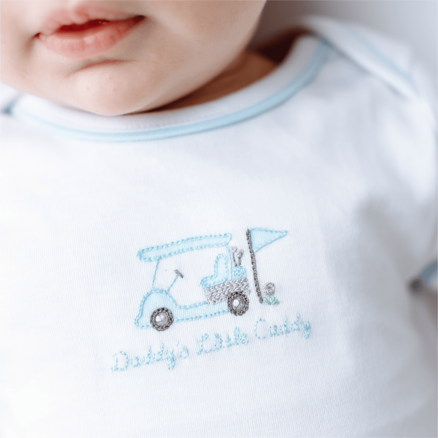 Little Golfer Bodysuit- Light Blue