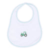 Lil' Green Tractor Embroidered Bib