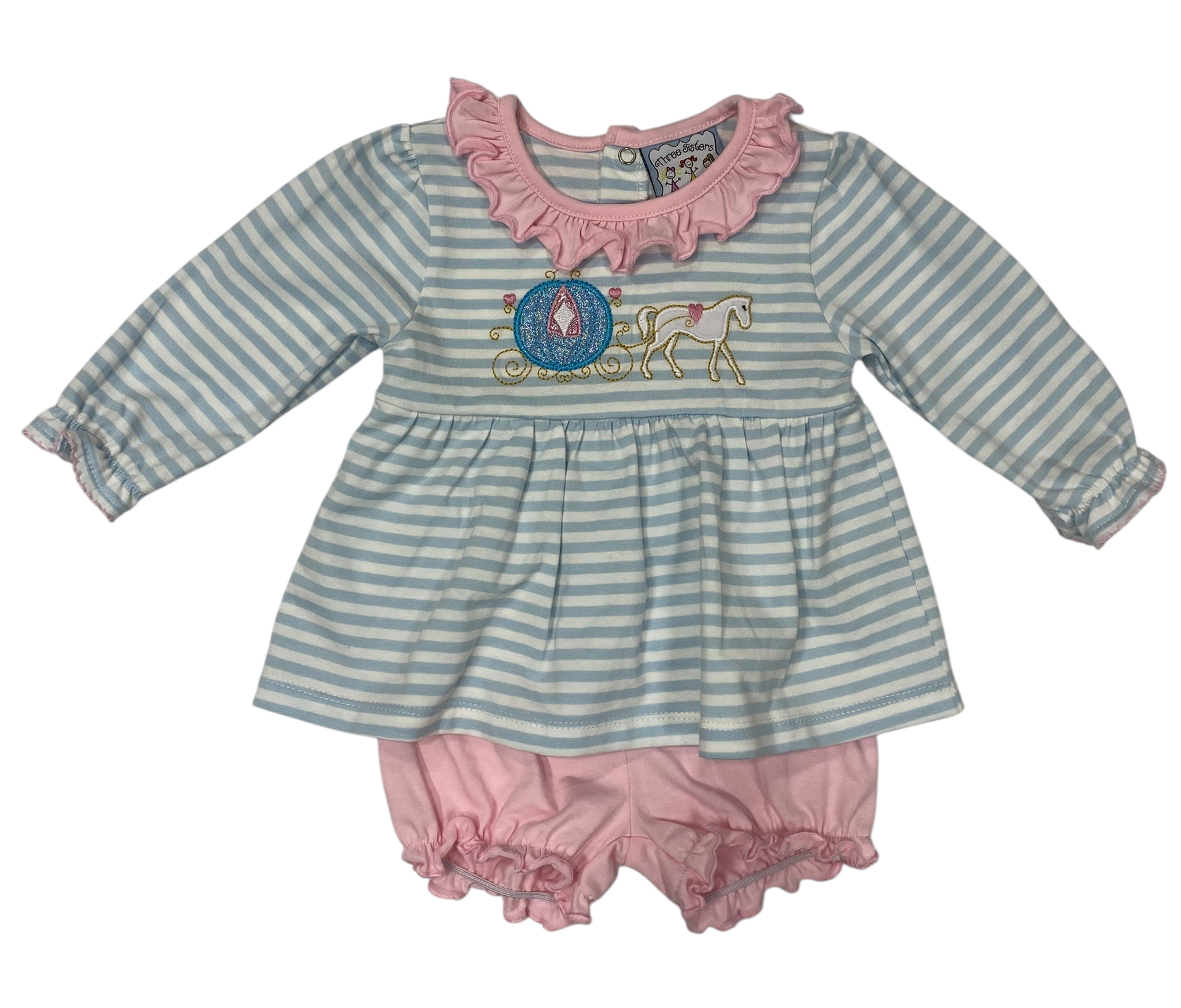 Horse & Carriage Appl Bloomer Set